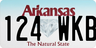 AR license plate 124WKB