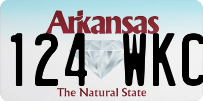 AR license plate 124WKC
