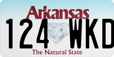 AR license plate 124WKD