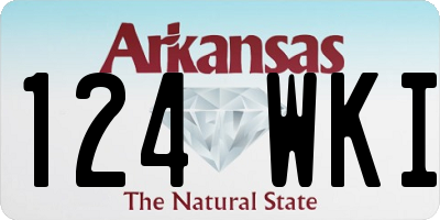 AR license plate 124WKI