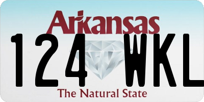 AR license plate 124WKL