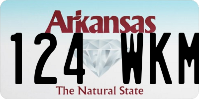 AR license plate 124WKM