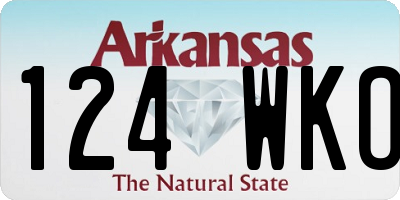 AR license plate 124WKO