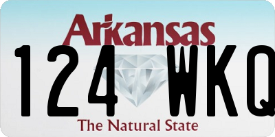 AR license plate 124WKQ