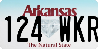 AR license plate 124WKR