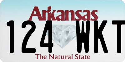 AR license plate 124WKT