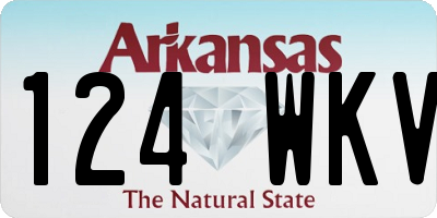 AR license plate 124WKV