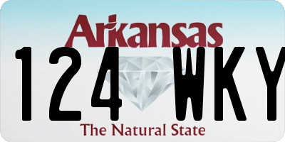 AR license plate 124WKY