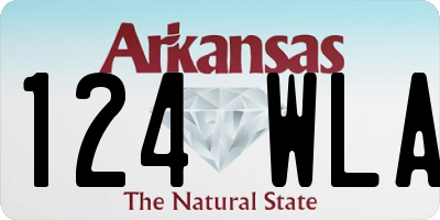 AR license plate 124WLA