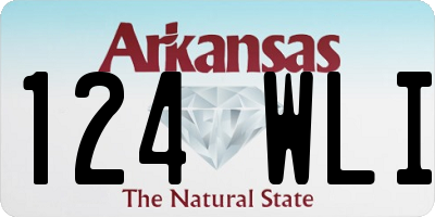 AR license plate 124WLI