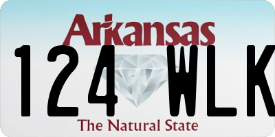 AR license plate 124WLK