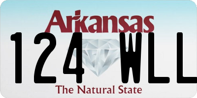 AR license plate 124WLL