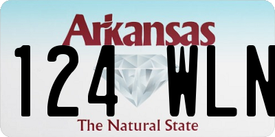 AR license plate 124WLN