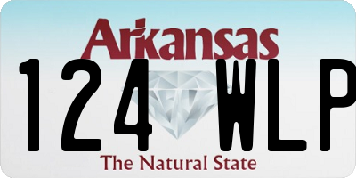 AR license plate 124WLP