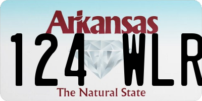 AR license plate 124WLR