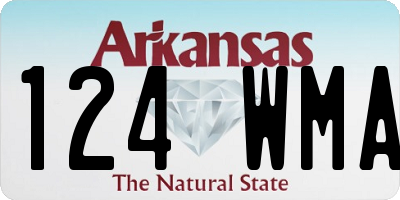 AR license plate 124WMA