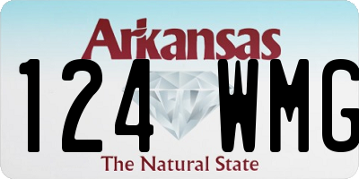 AR license plate 124WMG