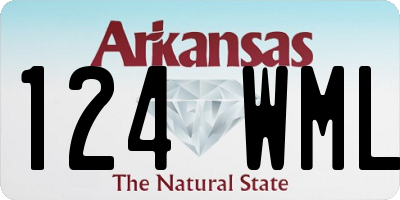 AR license plate 124WML
