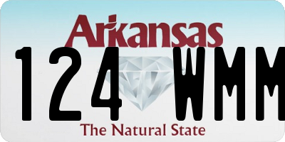 AR license plate 124WMM