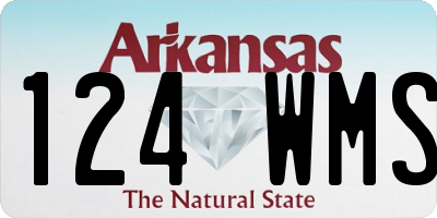 AR license plate 124WMS