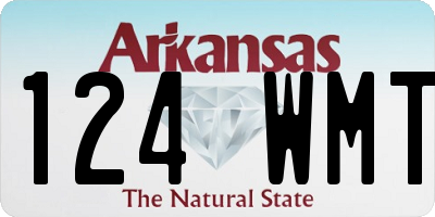 AR license plate 124WMT