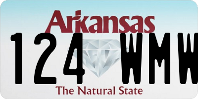 AR license plate 124WMW