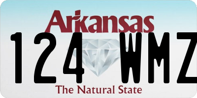 AR license plate 124WMZ