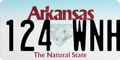 AR license plate 124WNH