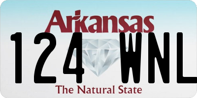 AR license plate 124WNL