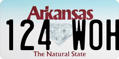 AR license plate 124WOH