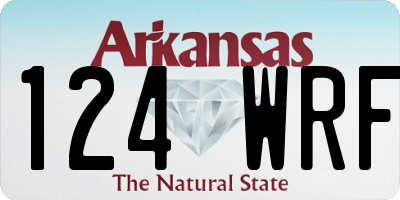AR license plate 124WRF
