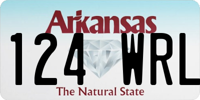 AR license plate 124WRL