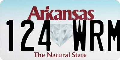 AR license plate 124WRM