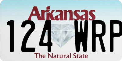 AR license plate 124WRP