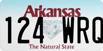 AR license plate 124WRQ