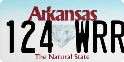 AR license plate 124WRR