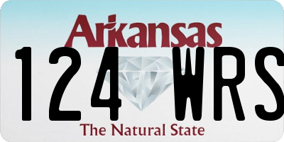 AR license plate 124WRS