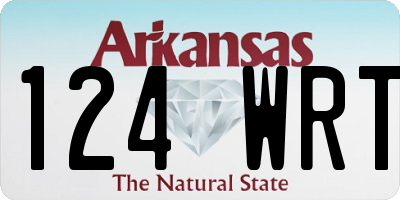 AR license plate 124WRT