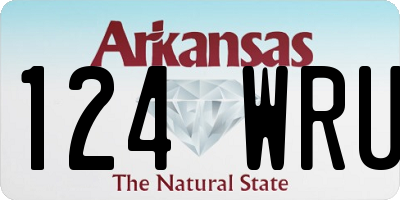 AR license plate 124WRU