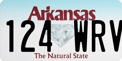 AR license plate 124WRV