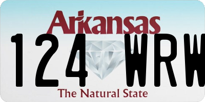 AR license plate 124WRW