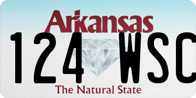AR license plate 124WSC