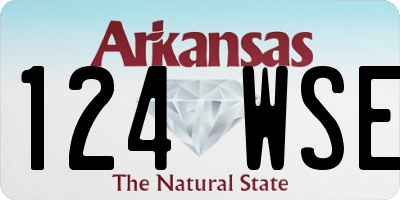 AR license plate 124WSE
