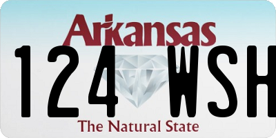 AR license plate 124WSH