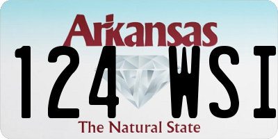 AR license plate 124WSI