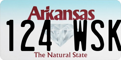AR license plate 124WSK