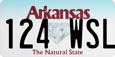 AR license plate 124WSL
