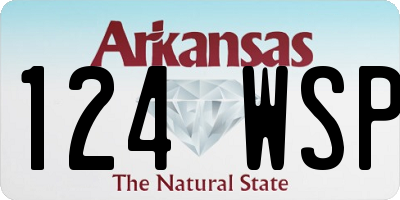 AR license plate 124WSP