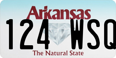 AR license plate 124WSQ