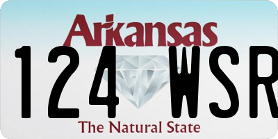 AR license plate 124WSR